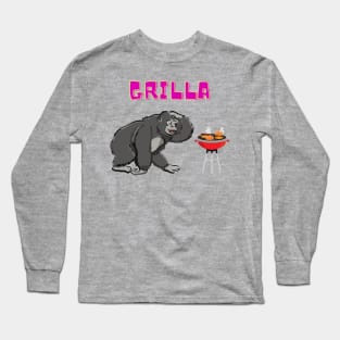 Grilling gorilla Long Sleeve T-Shirt